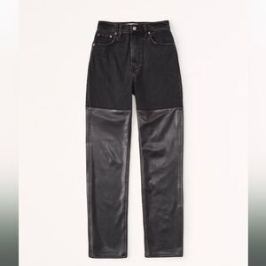 Abercrombie & Fitch Mixed Fabric 90s straight jean